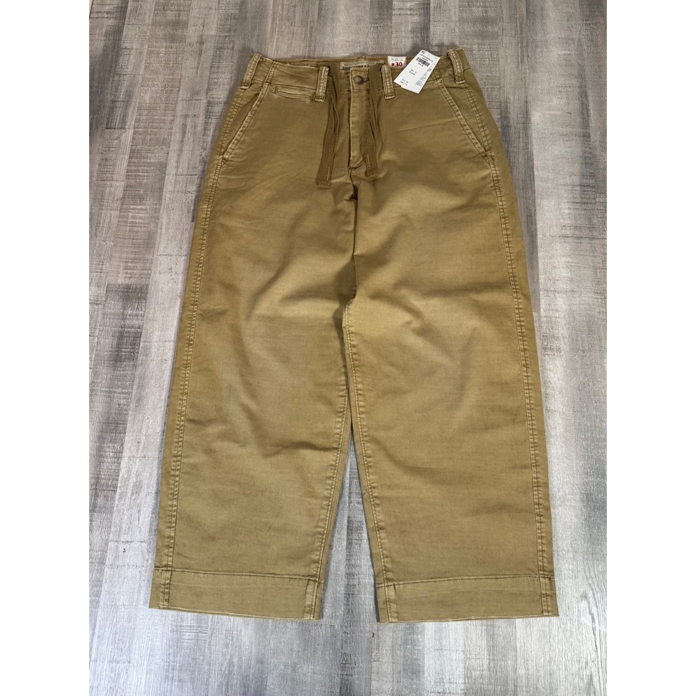 Y2K Abercrombie & Fitch Regulation Officer Trouser VB-5 Tan Wide Leg 30x30 NWT